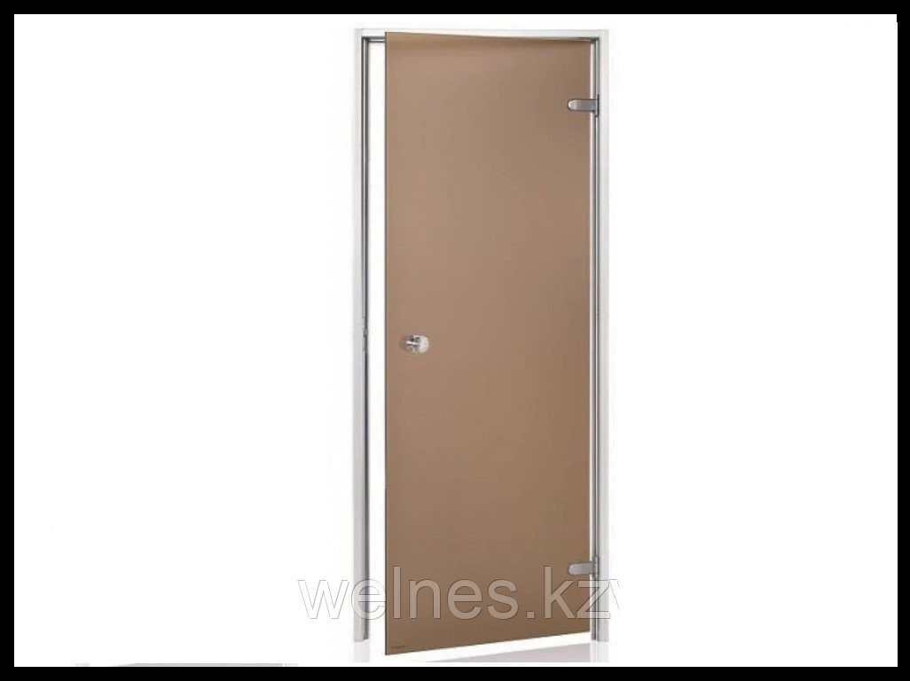 Дверь для хамама Andres Au Bronze Matted 7х19 (короб - алюминий, стекло - бронза матовое, без порога), фото 1