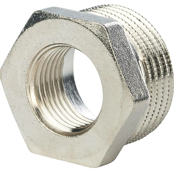 Футорка стальная D1= 1 1/2"В D2= 2"В, покрытие: никель