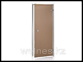 Дверь для хамама Andres Au Bronze 7х19 (короб - алюминий, стекло - бронза, без порога)