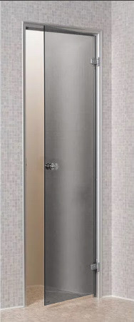 Дверь для хамама Andres Lux Gray Matted 7х19 (короб - алюминий, стекло - серое матовое, без порога) - фото 7 - id-p106588148