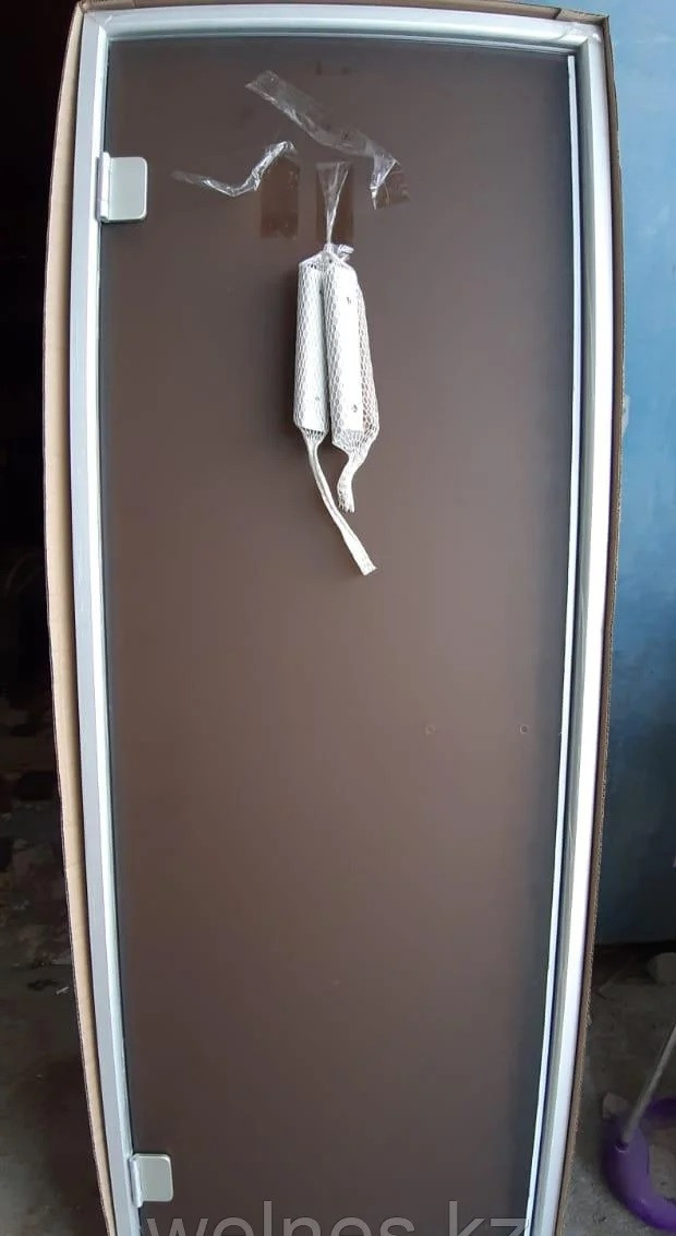 Дверь для хамама Steam Bronze Matted 8х20 (размер = 79*199 см, короб - алюминий, стекло - матовое, с порогом) - фото 2 - id-p106588157