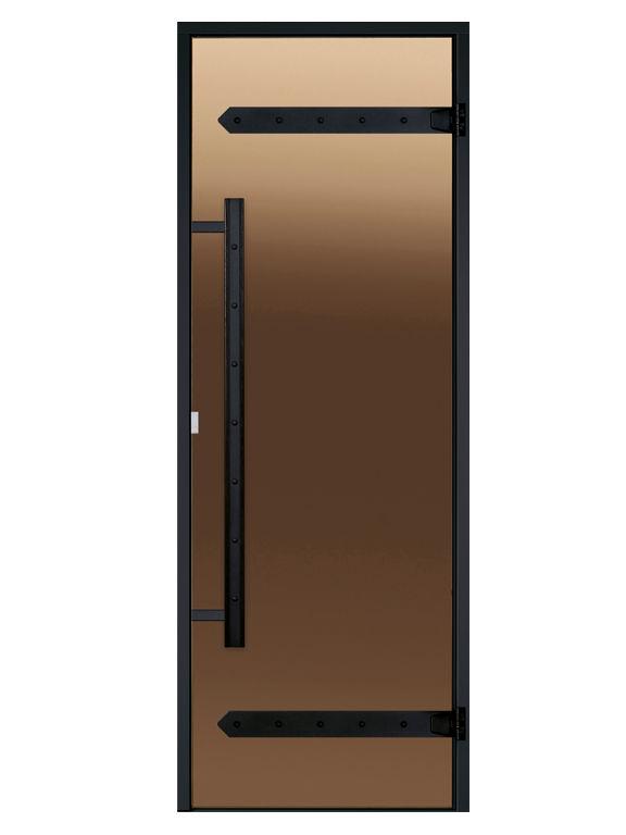 Дверь для хамама Harvia STG LEGEND (размер = 69*189*9,2 см, короб - алюминий, стекло - бронза, без порога) - фото 2 - id-p106588207