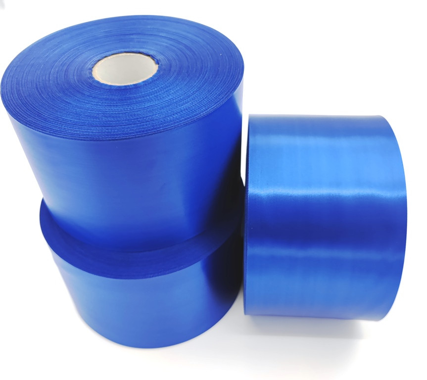 Текстильная сатиновая лента  100мм/200м Electric Blue 352