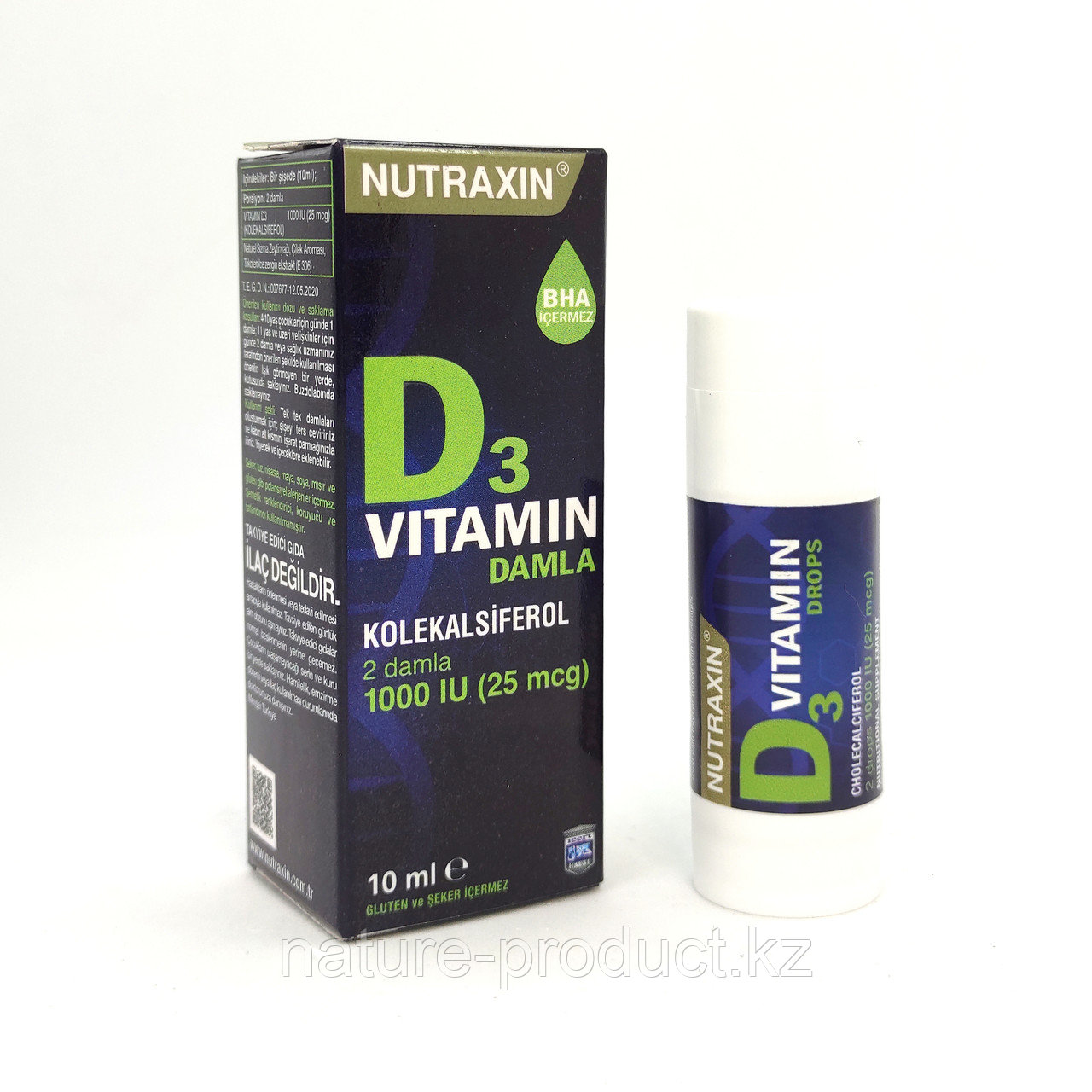 Капли Витамин Д3 1000 IU (25 mcg) Nutraxin 10 ml