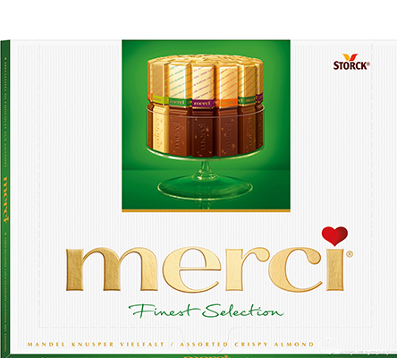 Конфеты Merci Storck шоколадные с миндалем 250 г - фото 1 - id-p106613268