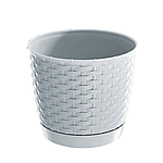 Горшок плетенный с поддоном Ratolla Round DRLO165 | Prosperplast, фото 5