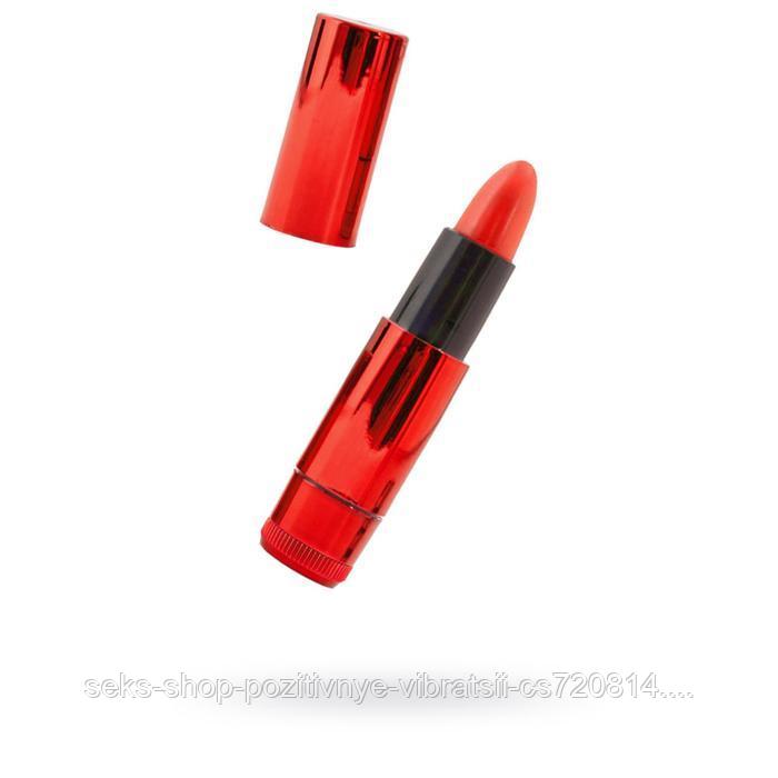 Вибромассажёр Black & Red by Toyfa «Помада» 9 см