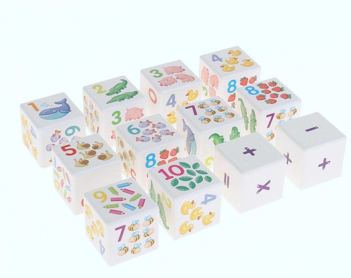 Кубики Развивающие для умников «Арифметика» (12 штук) - фото 4 - id-p106573753