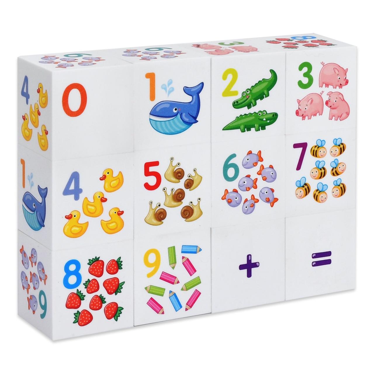 Кубики Развивающие для умников «Арифметика» (12 штук) - фото 2 - id-p106573753