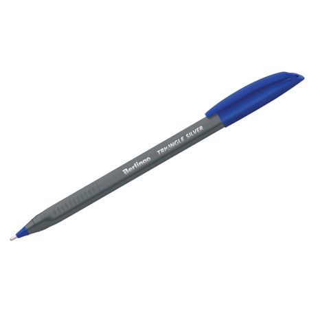 Ручка шариковая BERLINGO "Triangle Silver" 1,0 мм, синяя