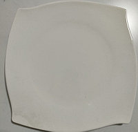 Тарелка квадратная 10" 25 см, белый фарфор, арт. XD0019