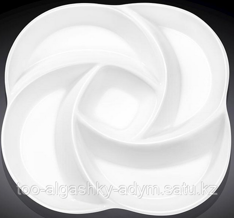 Тарелка для орехов и сухофруктов (менажница) 10" 25 см, белый фарфор, арт. XL0166 - фото 2 - id-p106614231
