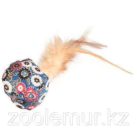 PET STAR Игрушка для кошек МЯЧИК с пером