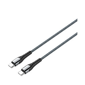 Интерфейсный кабель LDNIO Type-C to Type-C LC101 65W FDY 1м Серый, фото 2