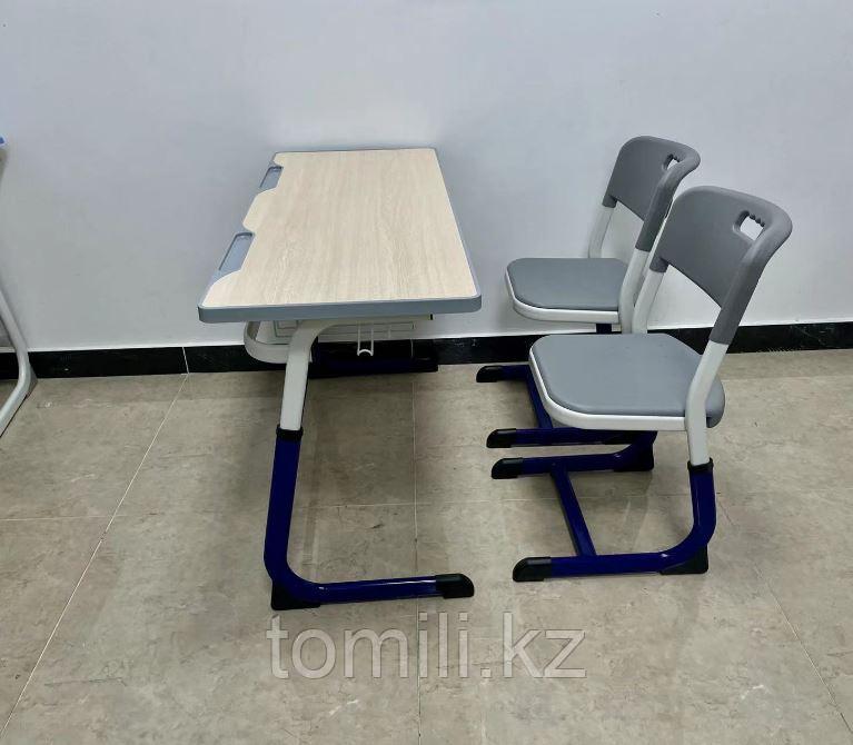 Парта школьная 2-х местная с двумя стульями - фото 7 - id-p102970479