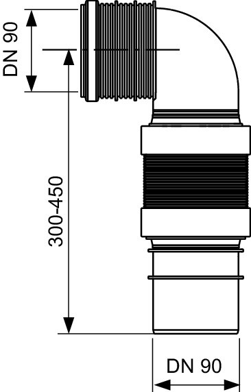 Гофрированный соединительный отвод унитаза TECEprofil DN 90 - фото 2 - id-p106617350