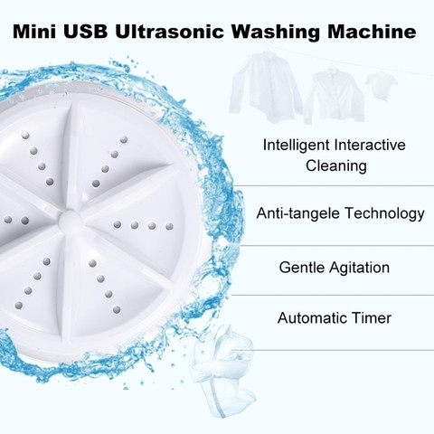 Стиральная машинка компактная UltraSonic Turbine Wash {ультразвук + конвекция} с питанием от USB - фото 6 - id-p106617440