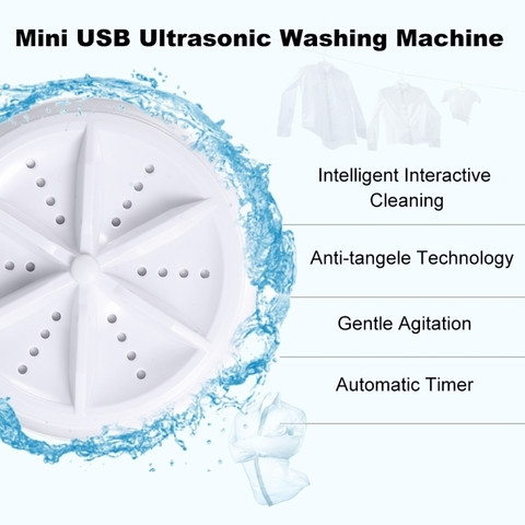 Стиральная машинка компактная UltraSonic Turbine Wash {ультразвук + конвекция} с питанием от USB - фото 6 - id-p106617464