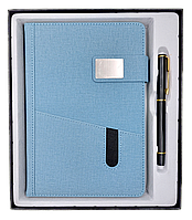 Подарочный набор ежедневник и ручка в коробке! Голубой