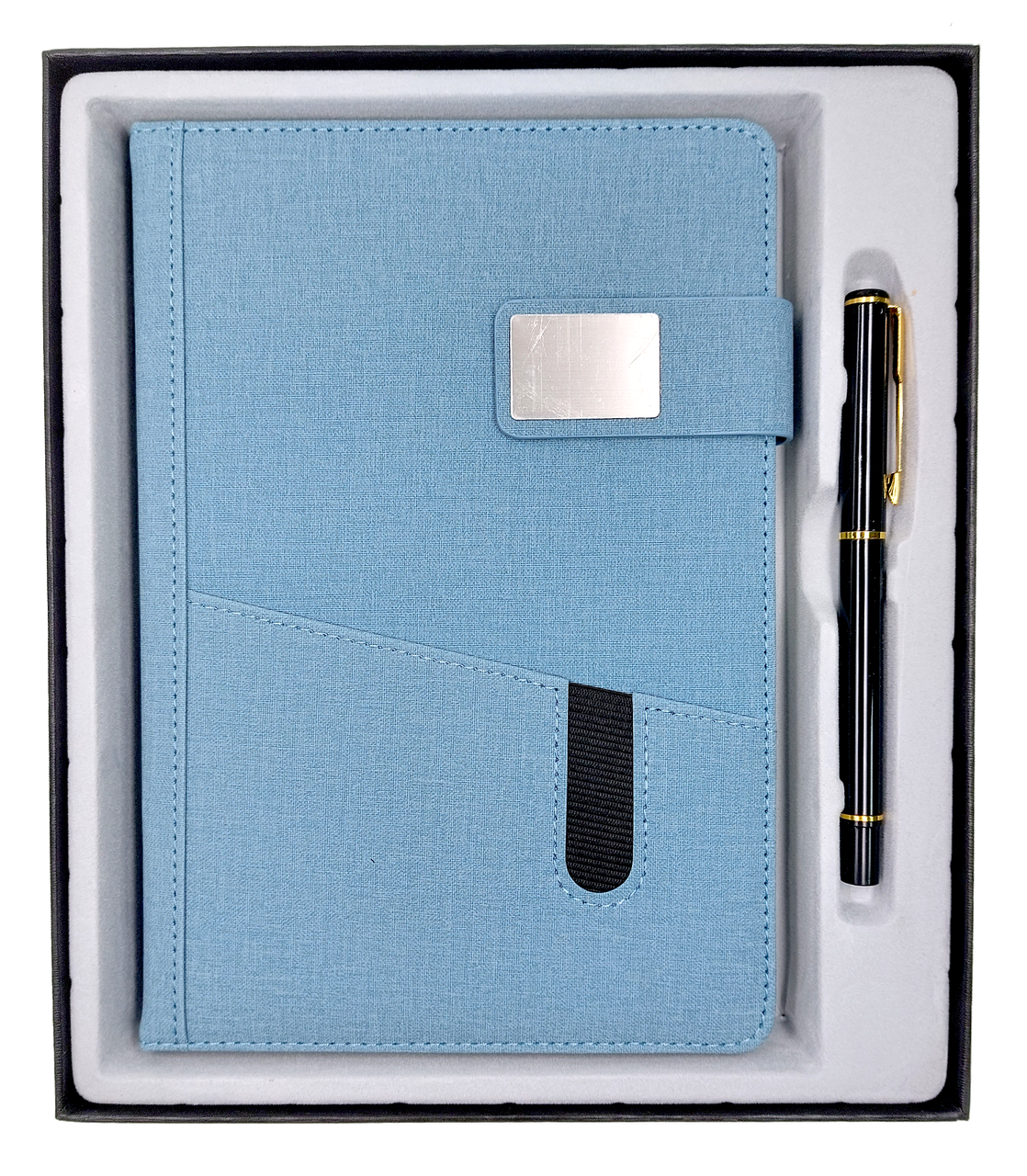 Подарочный набор ежедневник и ручка в коробке! Голубой - фото 1 - id-p106621172
