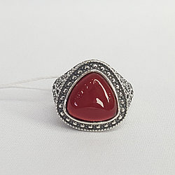 Кольца из серебра цветные камни  стекло ювелирное собственной огранки Красная Пресня 2339646Кр серебро