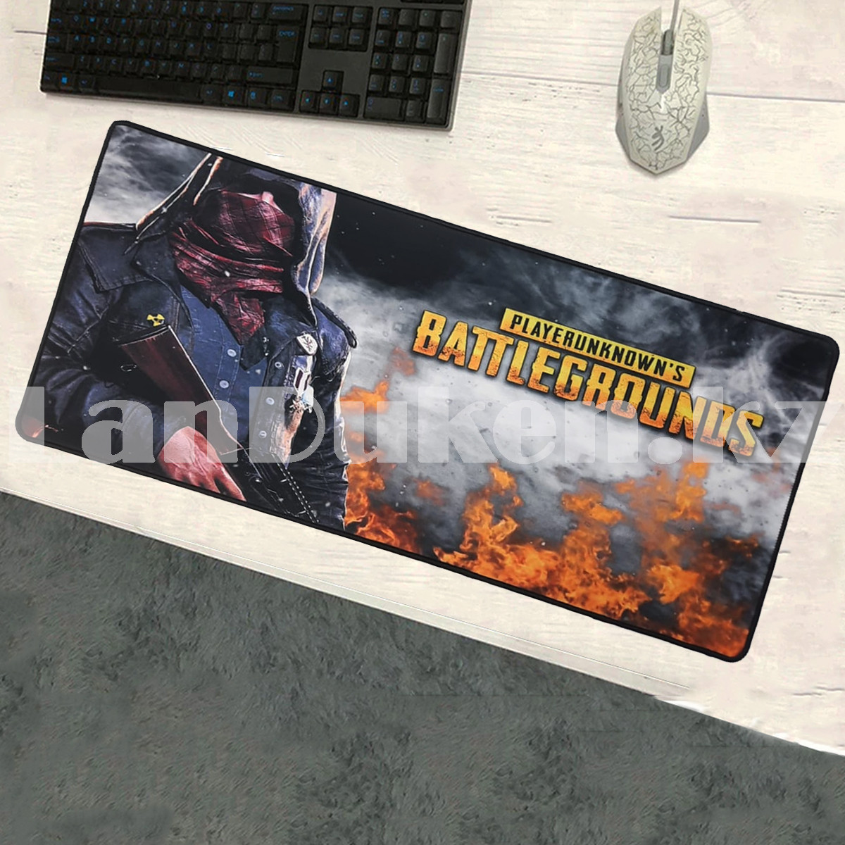 Коврик для компьютерной мыши PUBG большой прямоугольный Автоматчик 70х30 сm