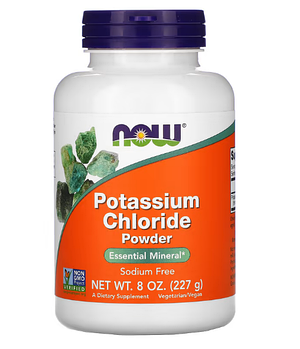 Now Foods, Порошок хлорида калия, 8 унций (227 г)