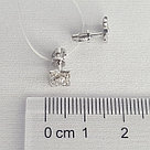 Серебряные серьги-пусеты Вознесенский 12-1191, фото 3