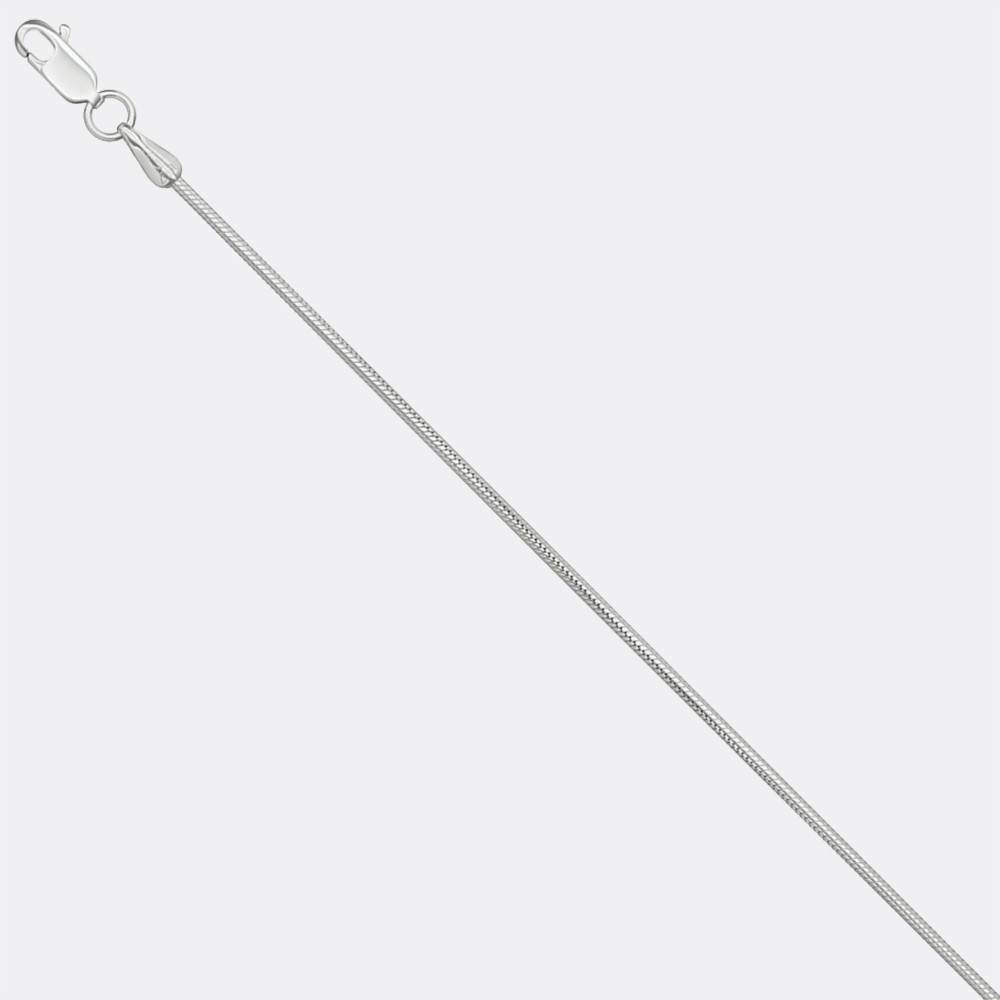 Цепи из серебра Красцветмет НЦ 22-078Ю-3 4 серебро с родием, снейк, фото 1