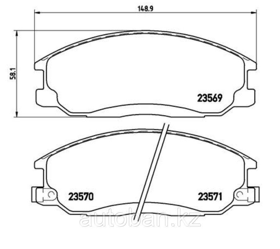 Колодки тормозные передние Hyundai Equus V-3.5-4.5 1999-2009