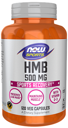 БАД HMB 500 mg, 120 veg.caps, NOW, фото 1