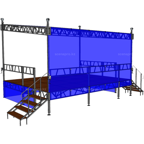 Мобильная сцена 4,8х3,6 м из стали - фото 3 - id-p106633740