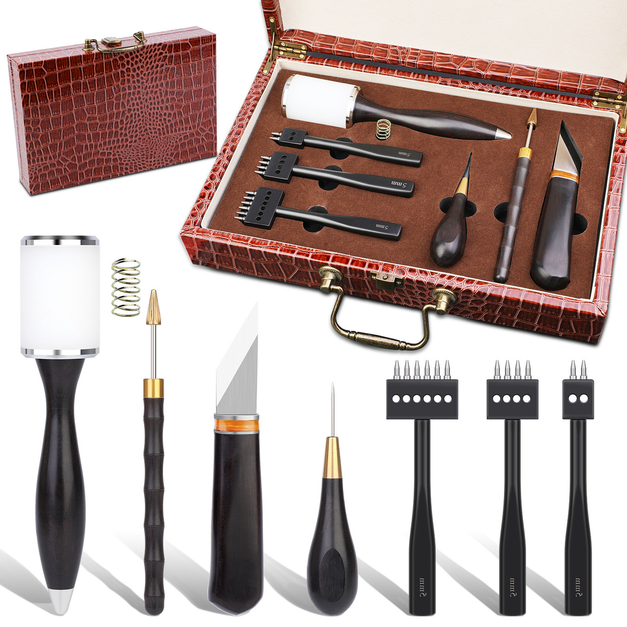 Набор инструментов для кожи(чемодан)