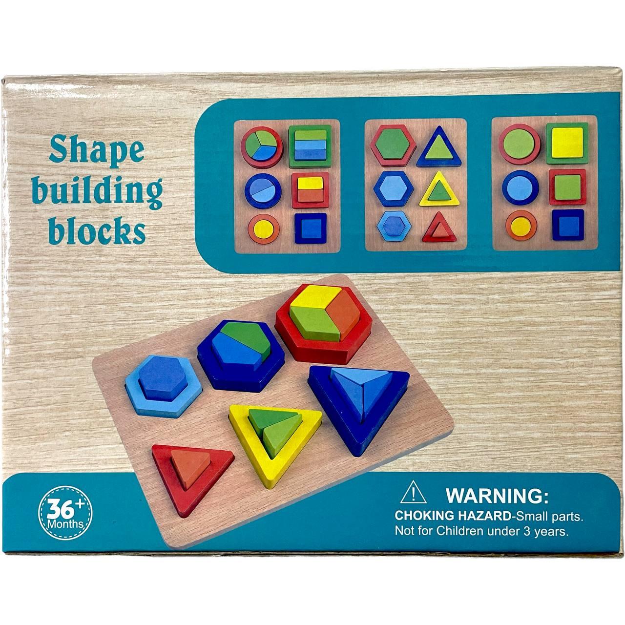 92-203 Вкладыш геометрические фигуры (дерево) Shape building block 23*18см - фото 3 - id-p106633834