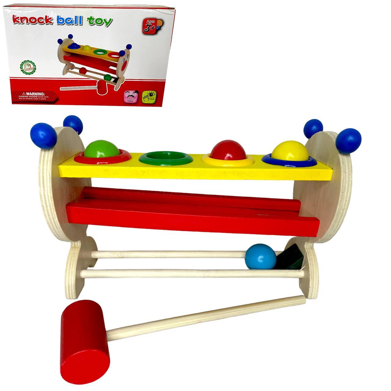 93-748 Стучалка горка шарики (дерево) Knock balltoy 24*16см - фото 2 - id-p106633858