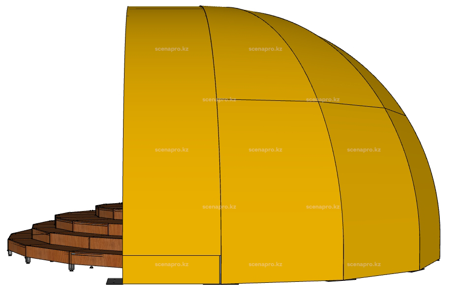 Стационарная сцена ракушка 8,0 х 6,0 м - фото 1 - id-p106634293