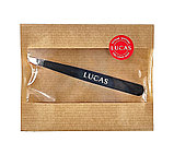 Пинцет профессиональный для бровей с ручной заточкой со скошенными кончиками, Lucas Cosmetics, фото 2
