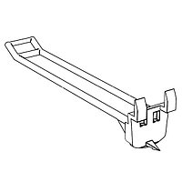 Крючок пластиковый двойной без держателя ценника для картонного дисплея COR-HOOK-D (150 мм, Белый)