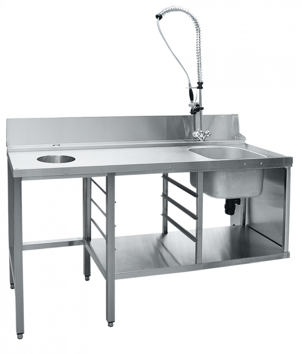 Стол предмоечный СПМП-6-7 для купольных посудомоечных машин - фото 1 - id-p106636404