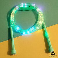 Скакалка светодиодная 3 реж., 2.6м, LED, зеленая