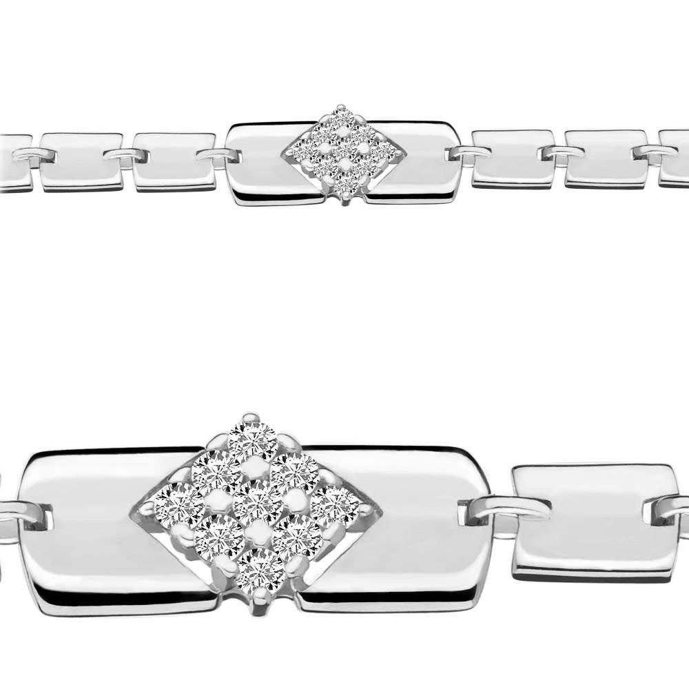 0 Aquamarine 74350А.5 серебро с родием, фото 1