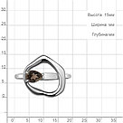 , Кварц дымчатый Aquamarine 6963101.5 покрыто родием, фото 2