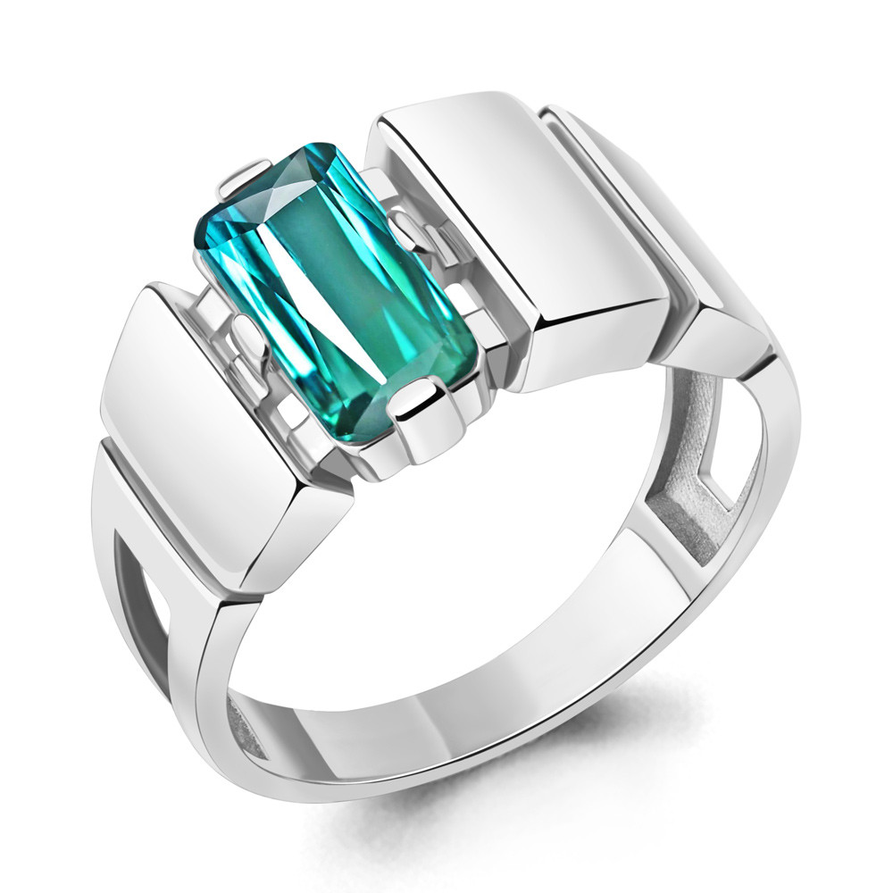 , Нанотурмалин Aquamarine 6957988.5 покрыто  родием, фото 1