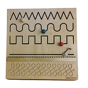 Настенный Модуль для развития запястья (движение по прорези), панель Монтессори развивающая