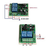 Радиоуправляемое реле 2 канала независимое 220В с 2 пультами управления, фото 8