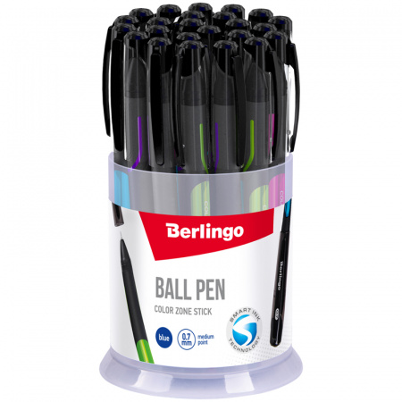 Ручка шариковая Berlingo "Color Zone", 0,7 мм, синие чернила - фото 2 - id-p106662436