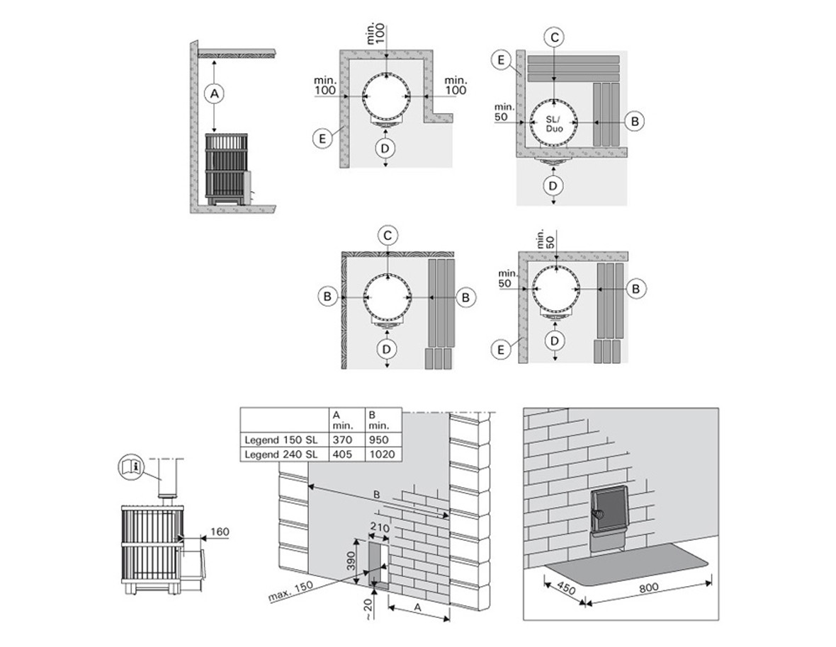 Печь дровяная Harvia Legend 240 SL для русской бани (с выносной топкой со стеклом, объем помещения = 10-24 м3) - фото 8 - id-p106669134