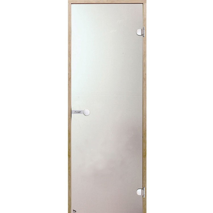 Дверь для русской бани Harvia STG 7х19 сатин (размер = 70х190 см, короб-сосна, стекло-матовое, ручка-магнит) - фото 2 - id-p106669176