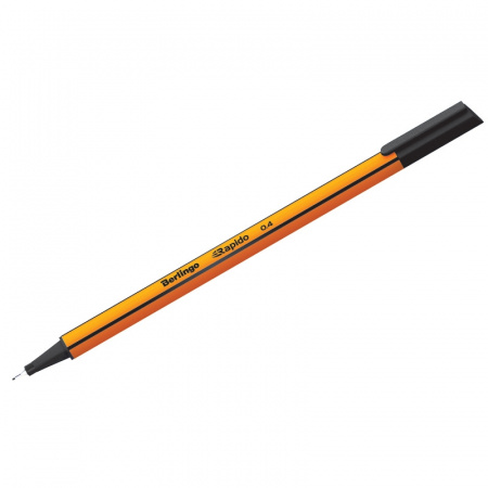 Ручка капиллярная Berlingo "Rapido" черная, 0,4мм, трехгранная - фото 2 - id-p106681854
