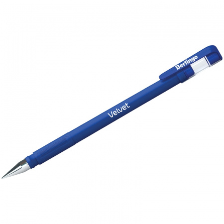 Ручка гелевая BERLINGO "Velvet" 0,5 мм, прорезиненный корпус, синяя